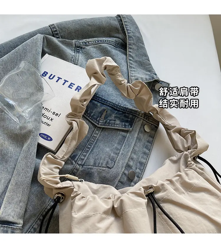 Factory Korean Drawstring Pleated Cloud Bag 2025 — feature 4