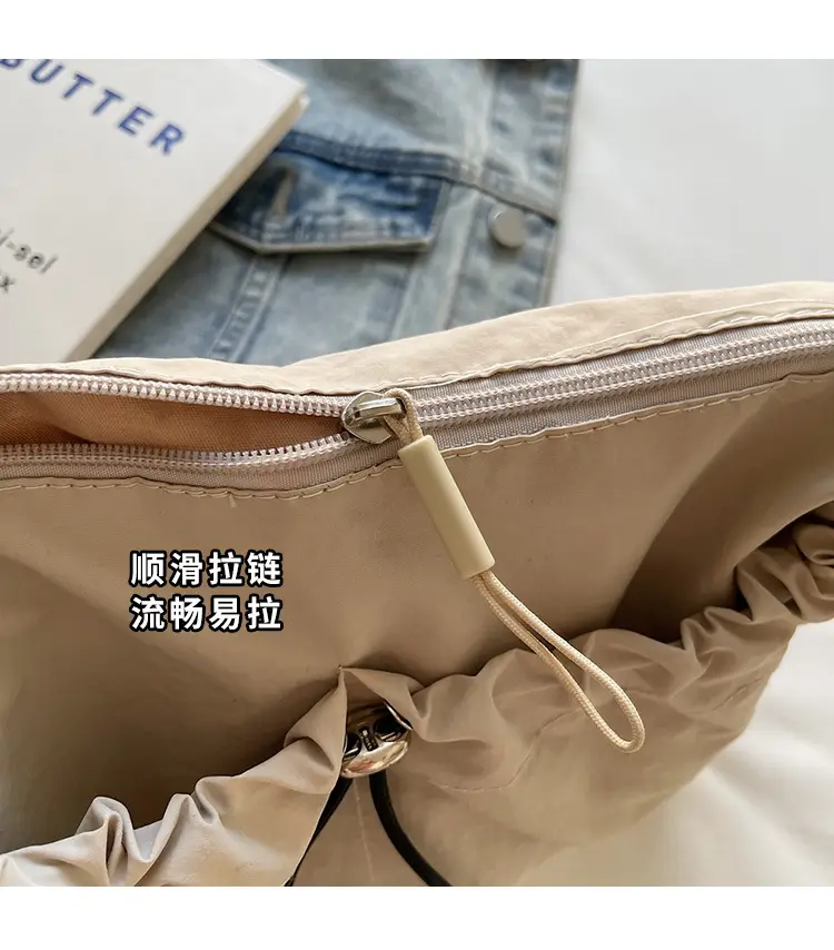 Factory Korean Drawstring Pleated Cloud Bag 2025 — feature 5