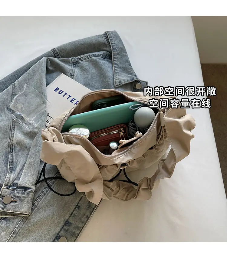 Factory Korean Drawstring Pleated Cloud Bag 2025 — feature 7