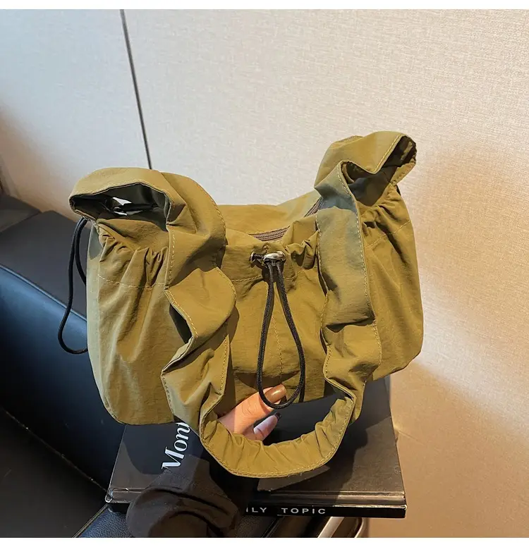 Factory Korean Drawstring Pleated Cloud Bag 2025 — feature 9