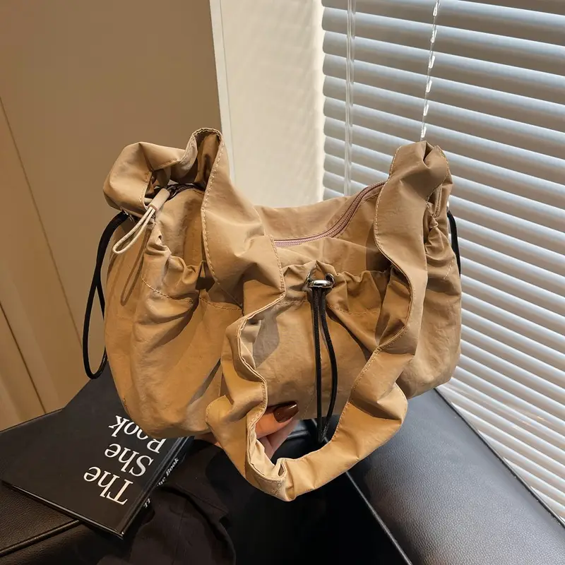 Factory Korean Drawstring Pleated Cloud Bag 2025 - Image 3
