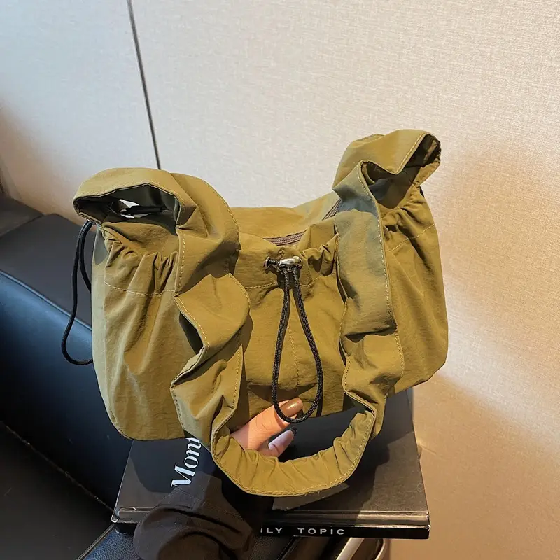 Factory Korean Drawstring Pleated Cloud Bag 2025 - Image 4