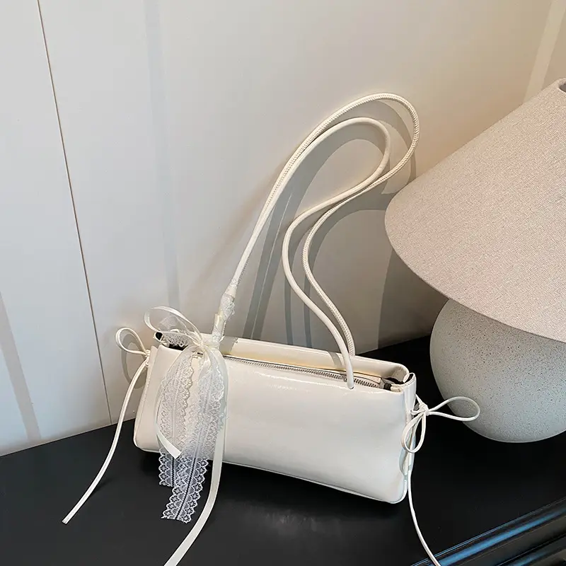 White Bow Shoulder Bag for Women 2025 - Image 9