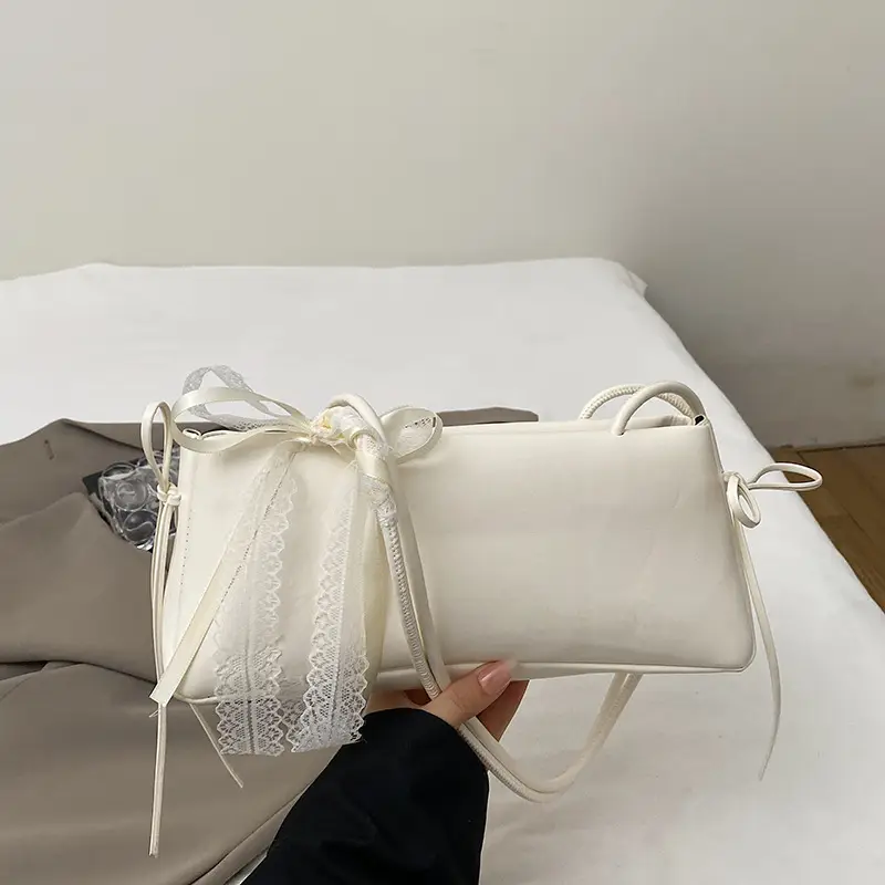 White Bow Shoulder Bag for Women 2025 - Image 6