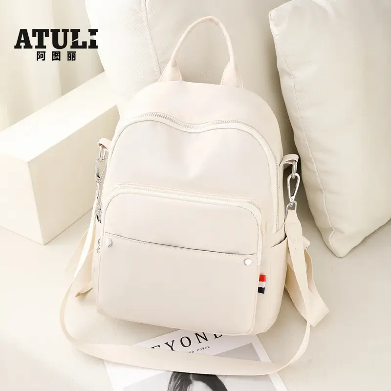 New Women's Black Nylon Travel Backpack Single Shoulder - Image 6
