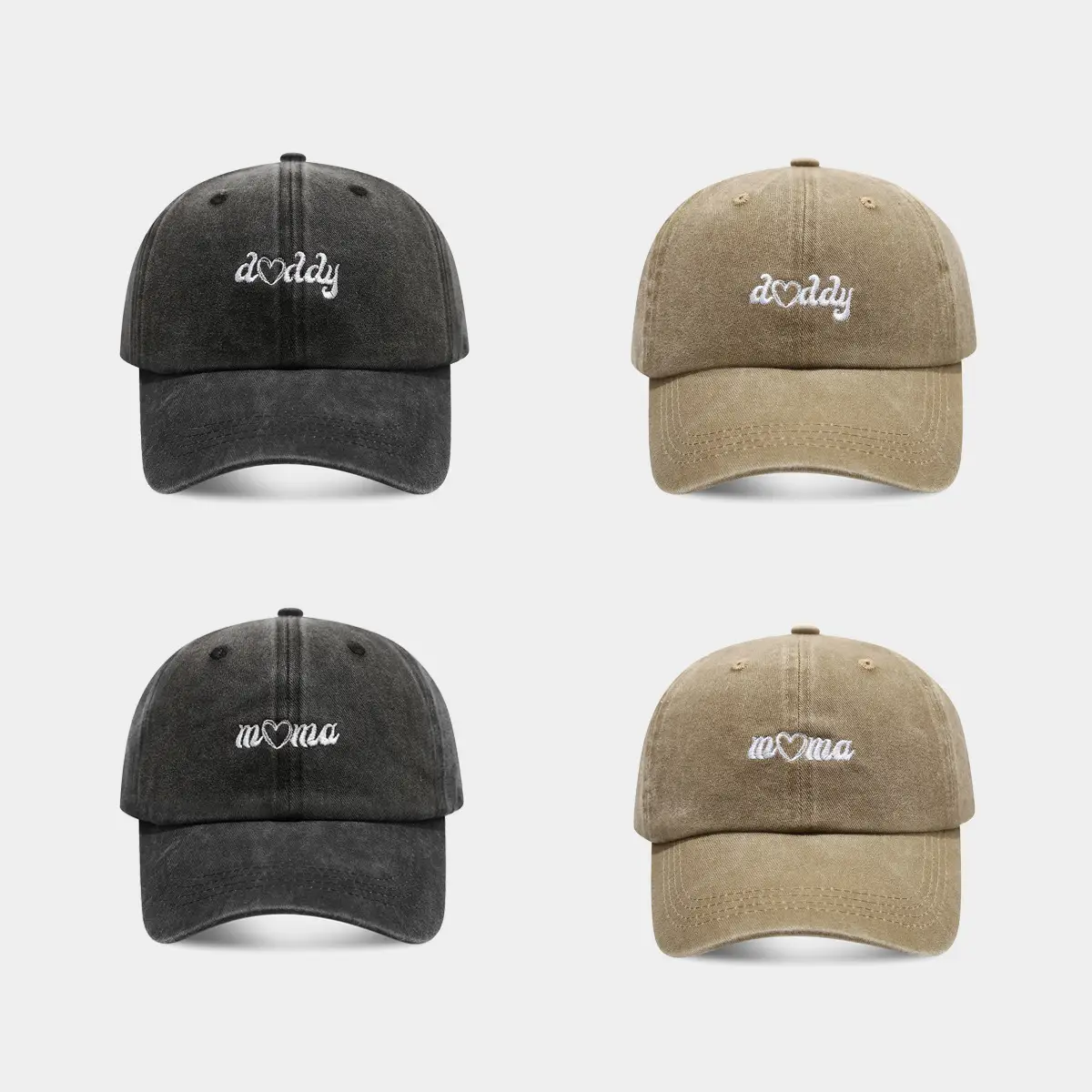 New Mama Daddy Embroidered Black Baseball Cap - Image 6