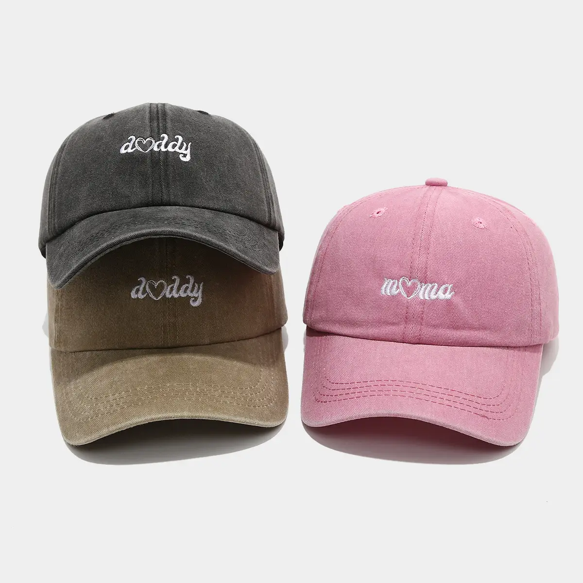 New Mama Daddy Embroidered Black Baseball Cap - Image 8