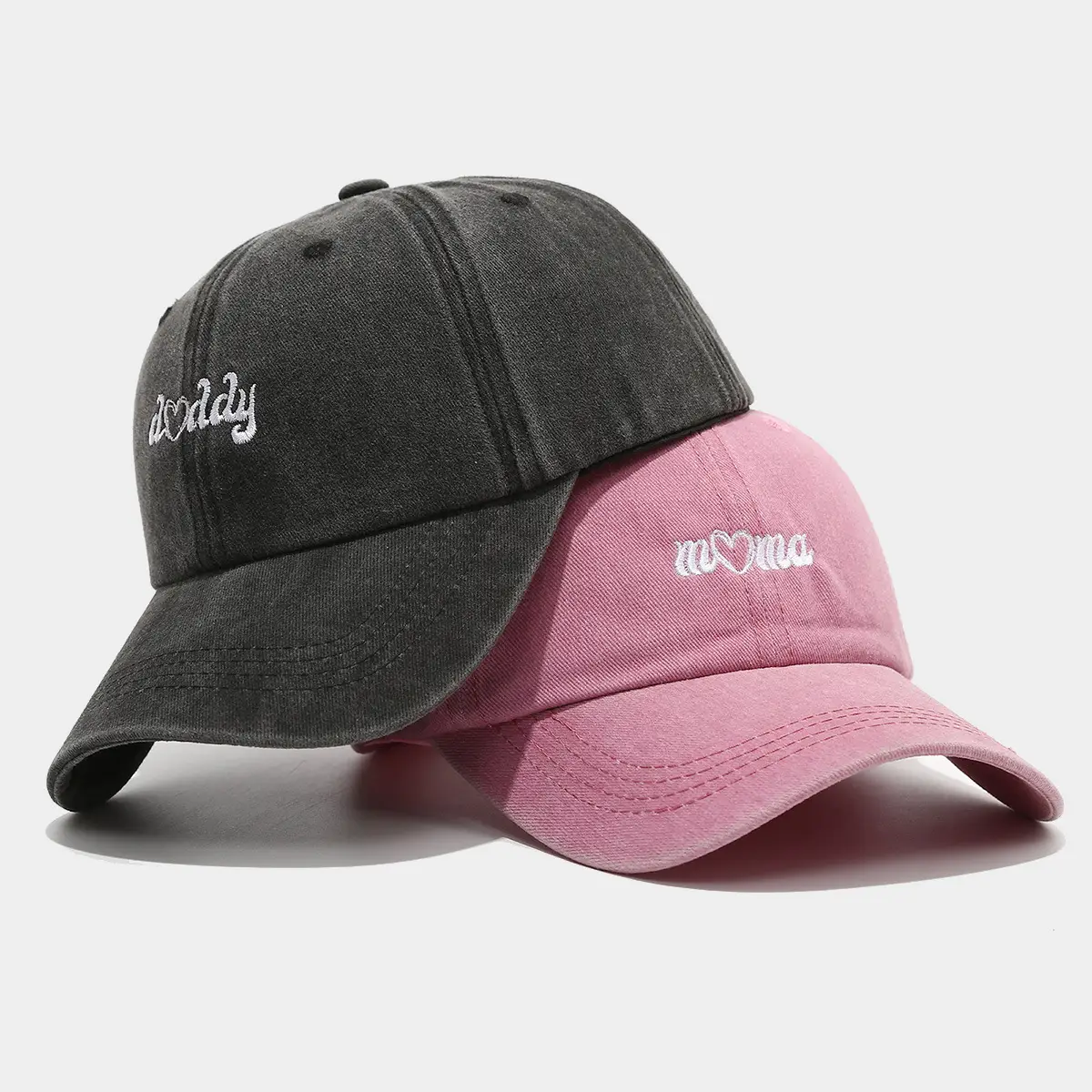 New Mama Daddy Embroidered Black Baseball Cap — feature 4