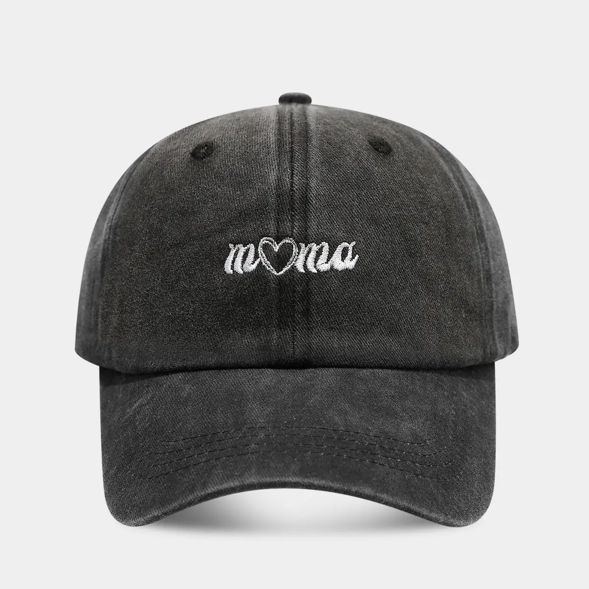 New Mama Daddy Embroidered Black Baseball Cap - Image 3