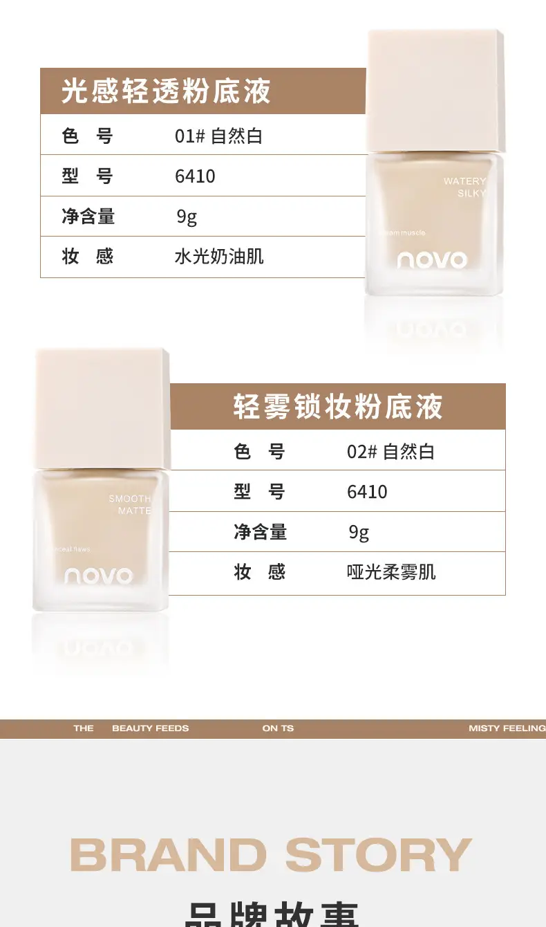 NOVO Light Light Permeable Foundation Liquid Oil Control Concealer — feature 18