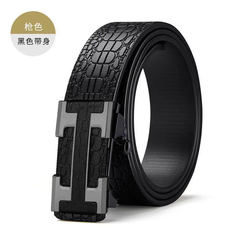Men's Crocodile Belt with Gold Buckle — feature 8