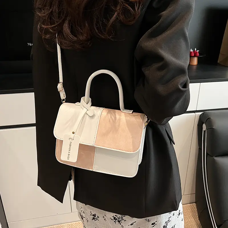 Women's Korean Style Contrast Color Shoulder Bag - Image 5