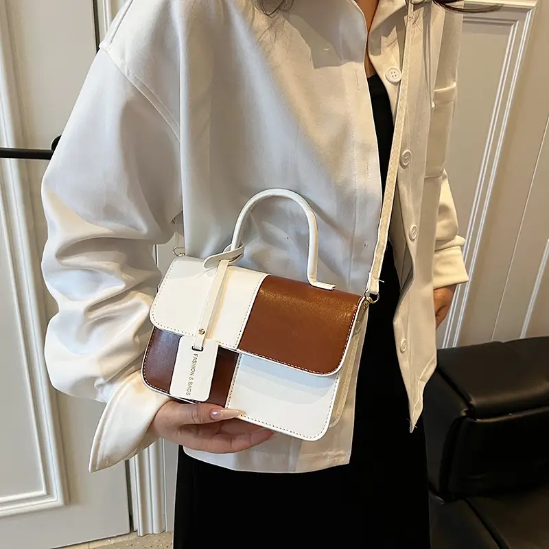 Women's Korean Style Contrast Color Shoulder Bag - Image 8