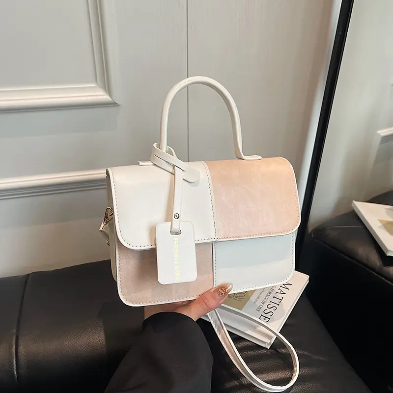 Women's Korean Style Contrast Color Shoulder Bag - Image 4