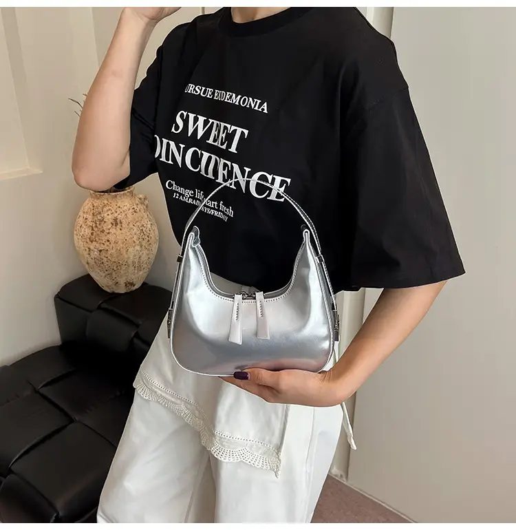 2026 Women Patent Leather Shoulder Bag Maroon — feature 15