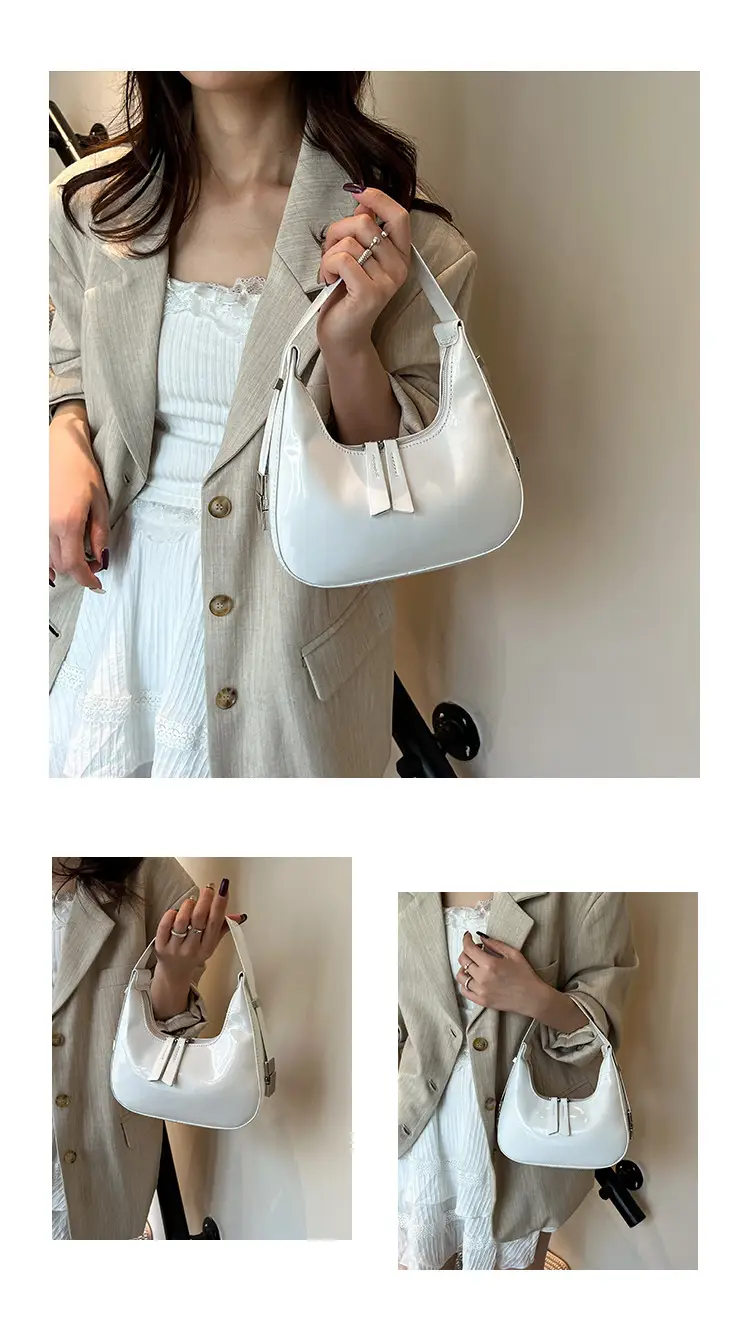 2026 Women Patent Leather Shoulder Bag Maroon — feature 7