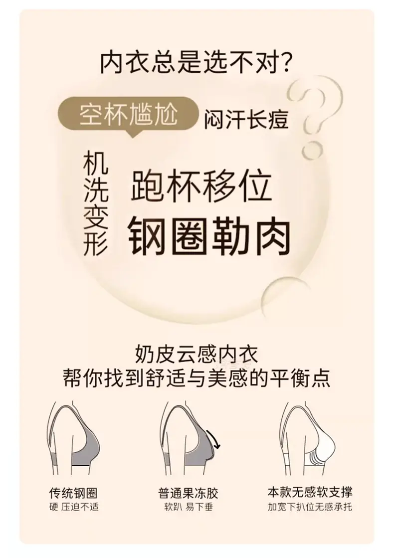 Women's Wire-Free Jelly Underwear Bra for Small Breasts — feature 4