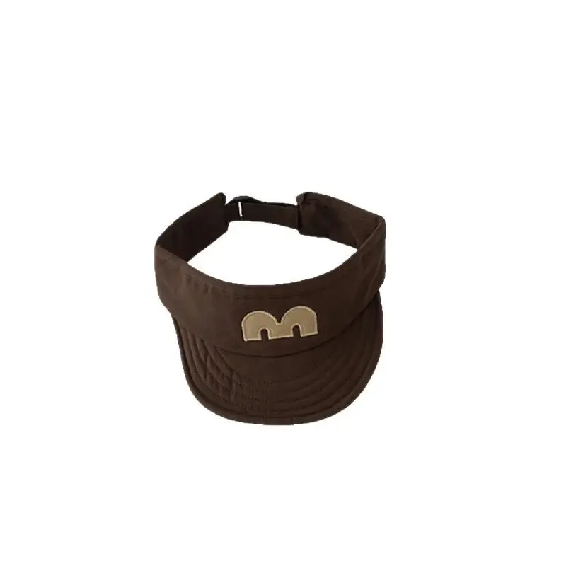 Baby's M-Letter Embroidered Black Visor Cap - Image 11
