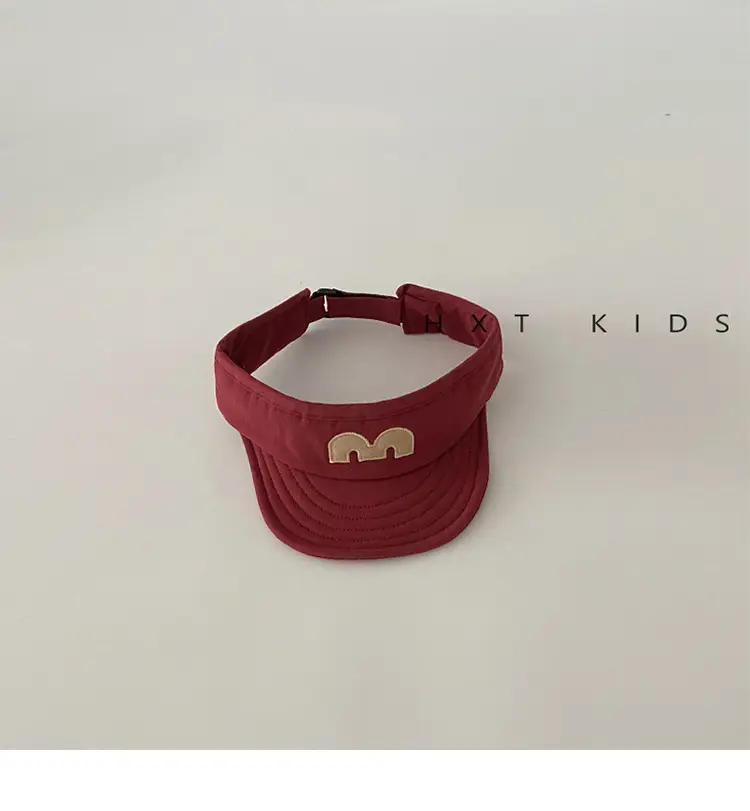 Baby's M-Letter Embroidered Black Visor Cap β feature 11