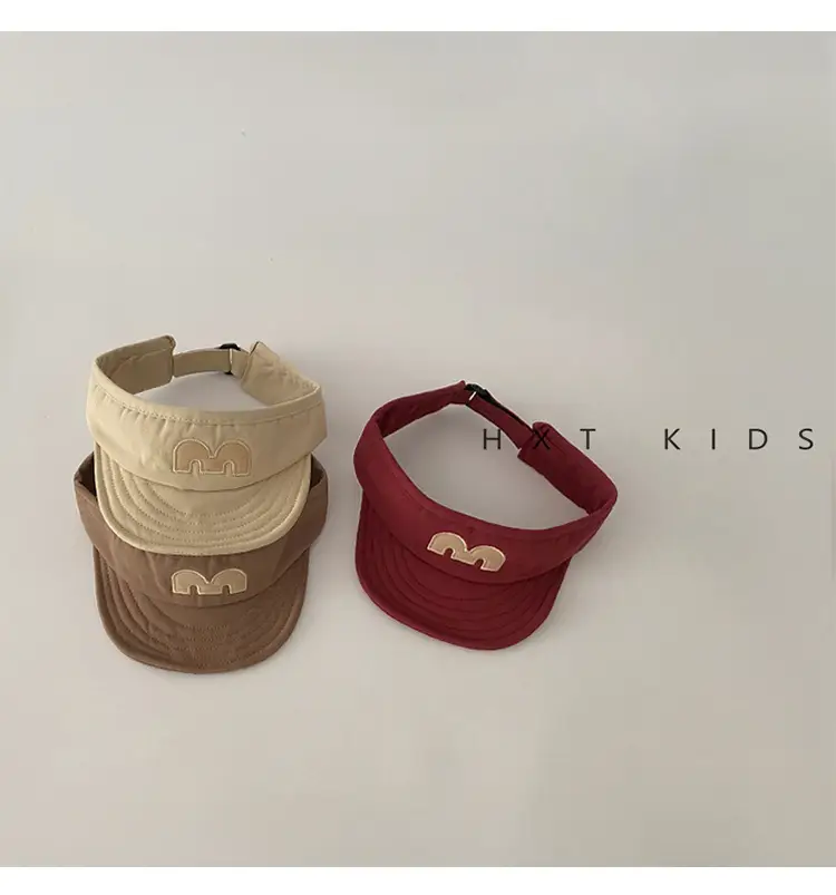 Baby's M-Letter Embroidered Black Visor Cap β feature 3