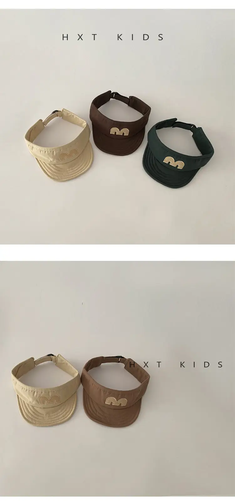 Baby's M-Letter Embroidered Black Visor Cap β feature 4