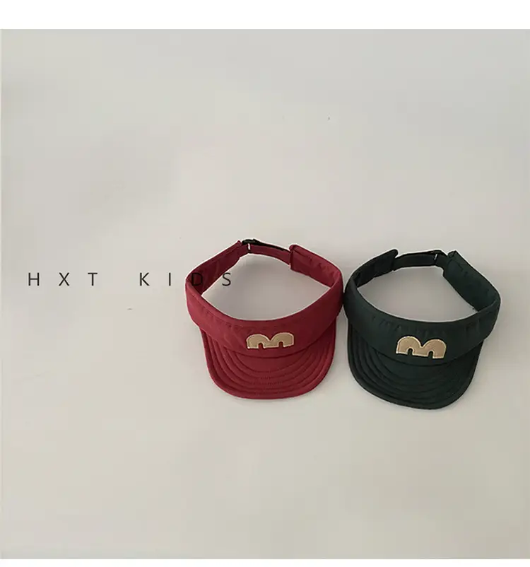 Baby's M-Letter Embroidered Black Visor Cap β feature 7