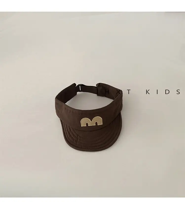 Baby's M-Letter Embroidered Black Visor Cap β feature 9
