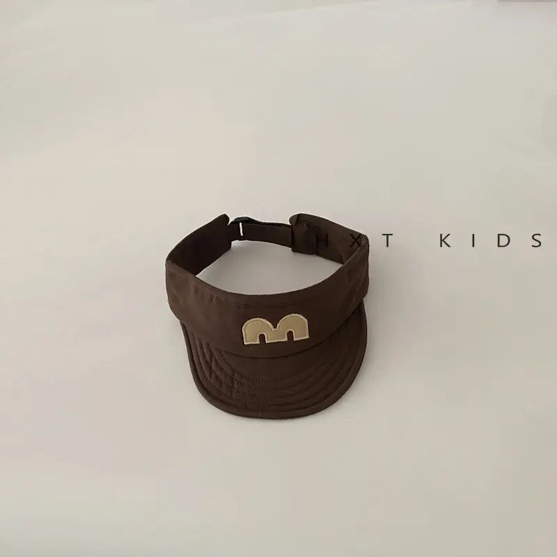 Baby's M-Letter Embroidered Black Visor Cap - Image 3