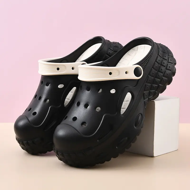 Hole Shoes Women's Summer Outer Wear Thick Sole Heightened Baotou High-grade EVA Breathable Non-slip Wear-resistant Beach Sandals - Image 6