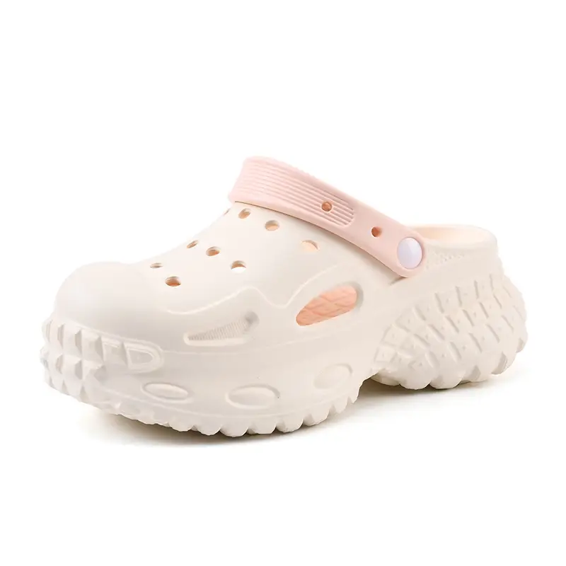 Hole Shoes Women's Summer Outer Wear Thick Sole Heightened Baotou High-grade EVA Breathable Non-slip Wear-resistant Beach Sandals - Image 9