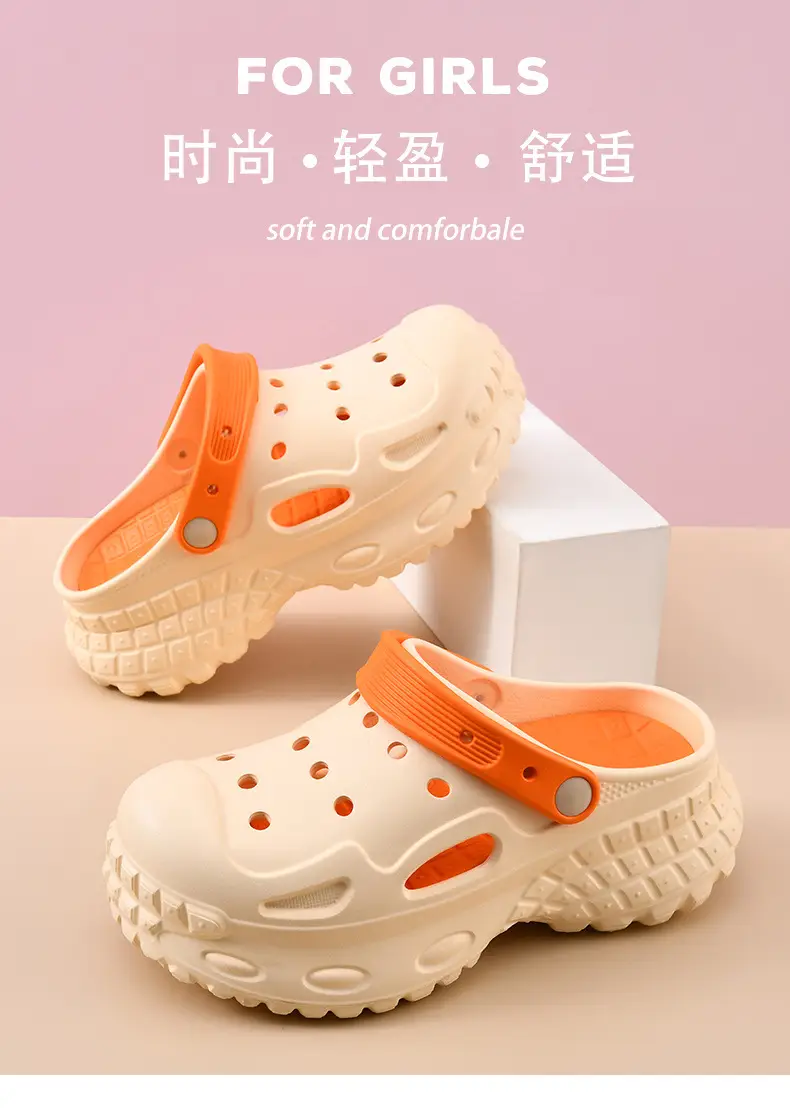 Hole Shoes Women's Summer Outer Wear Thick Sole Heightened Baotou High-grade EVA Breathable Non-slip Wear-resistant Beach Sandals — feature 6