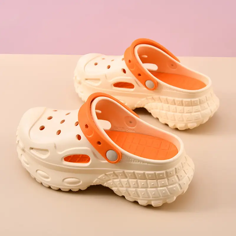 Hole Shoes Women's Summer Outer Wear Thick Sole Heightened Baotou High-grade EVA Breathable Non-slip Wear-resistant Beach Sandals - Image 3