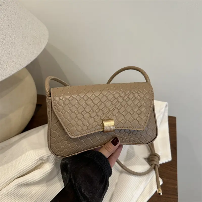 White Croc Embroidered Women's Lock Commuter Bag - Image 7