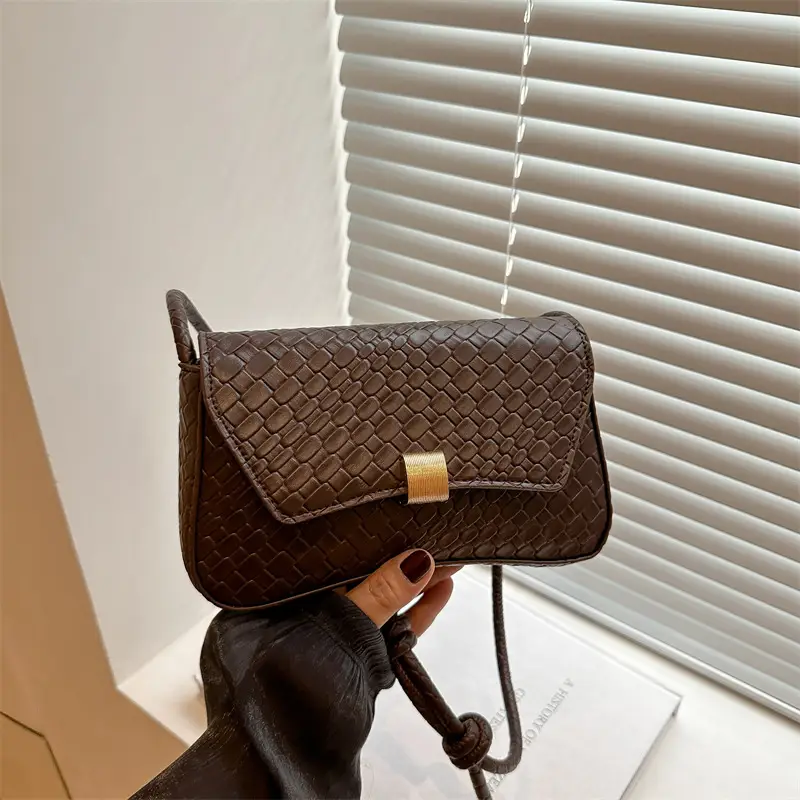 White Croc Embroidered Women's Lock Commuter Bag - Image 9