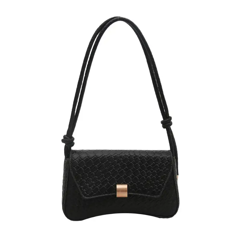 White Croc Embroidered Women's Lock Commuter Bag - Image 10