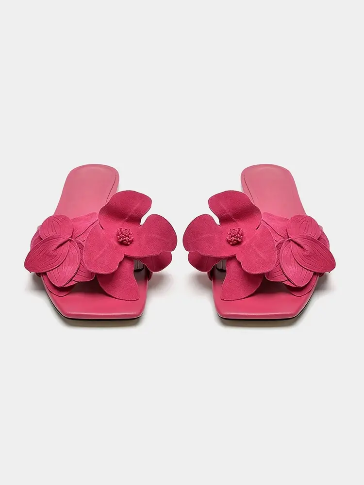 Rose Red Petal Open-Toe Slippers Women 2025 — feature 3
