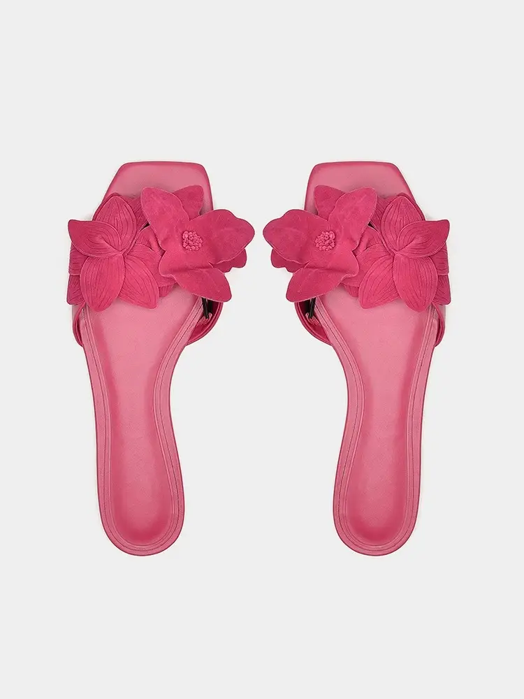 Rose Red Petal Open-Toe Slippers Women 2025 — feature 5