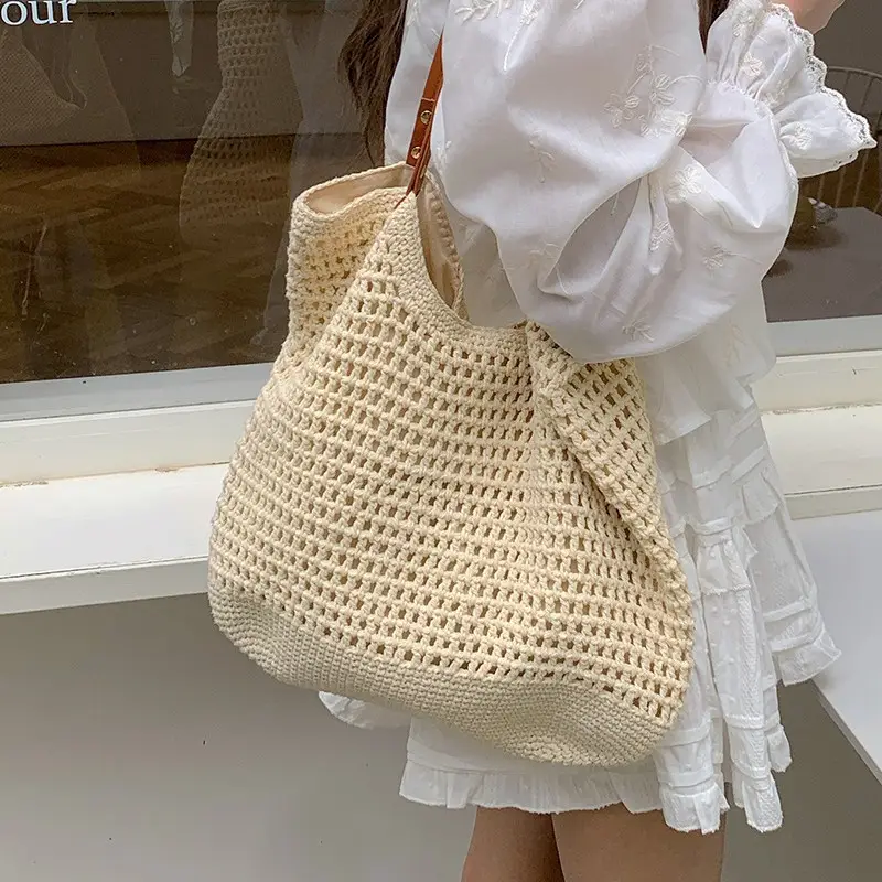 New Hollow Mesh Shoulder Bag for Beach Travel