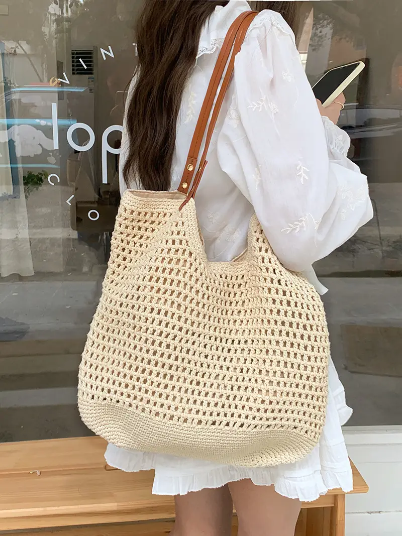 New Hollow Mesh Shoulder Bag for Beach Travel — feature 10