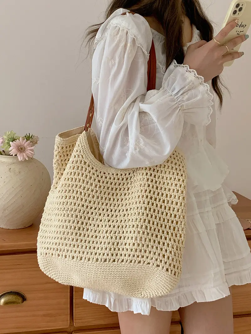 New Hollow Mesh Shoulder Bag for Beach Travel — feature 14