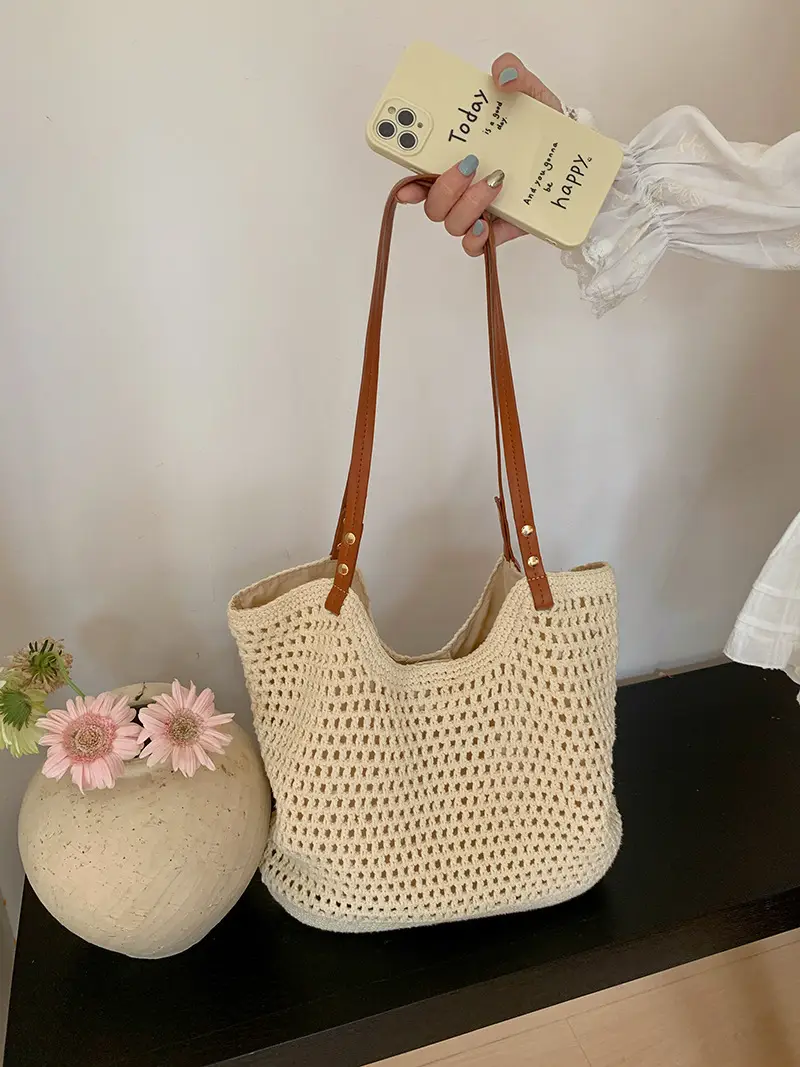 New Hollow Mesh Shoulder Bag for Beach Travel — feature 15