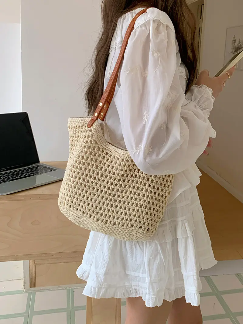 New Hollow Mesh Shoulder Bag for Beach Travel — feature 4