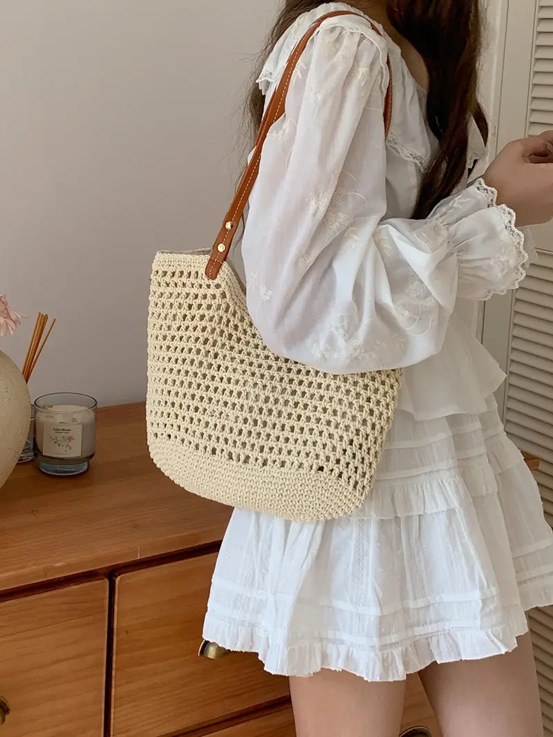 New Hollow Mesh Shoulder Bag for Beach Travel — feature 5