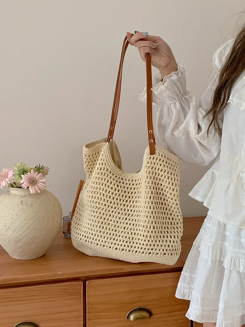 New Hollow Mesh Shoulder Bag for Beach Travel — feature 7