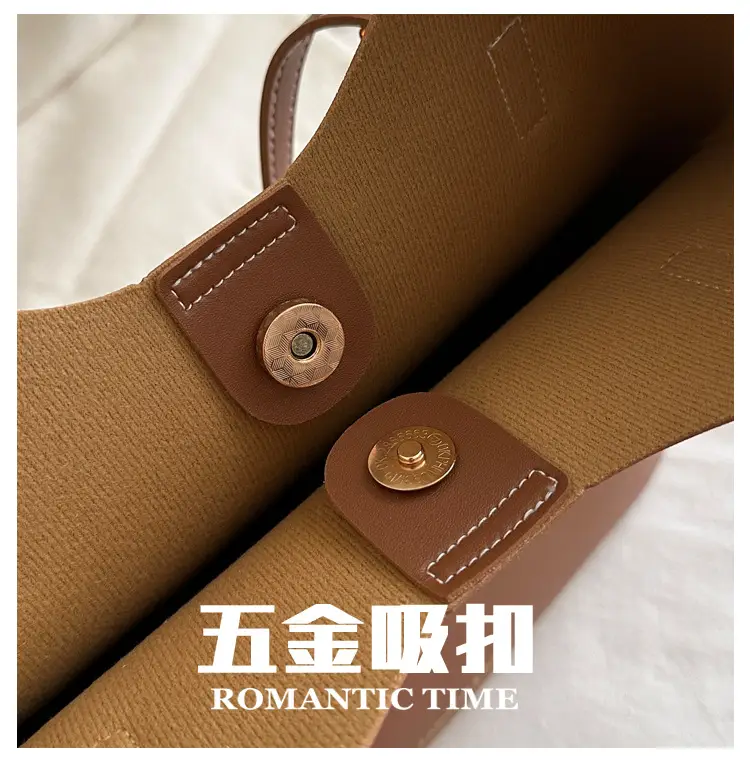 Brown Leather Shoulder Bag for Women Large Capacity — feature 5