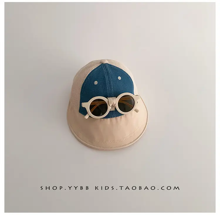 Kids Cap Sunglasses Breathable Mesh Blue Beige Red — feature 14