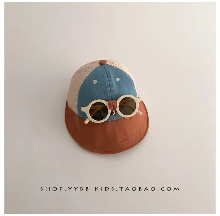Kids Cap Sunglasses Breathable Mesh Blue Beige Red — feature 16