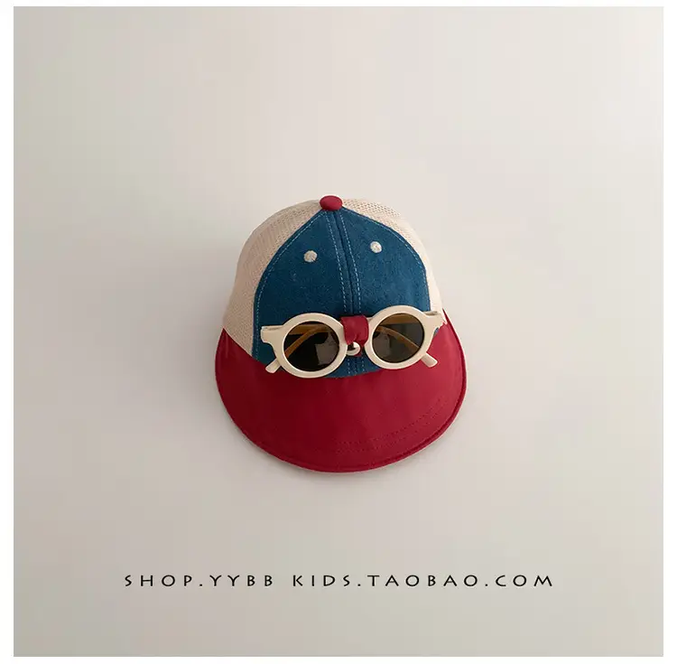 Kids Cap Sunglasses Breathable Mesh Blue Beige Red — feature 17
