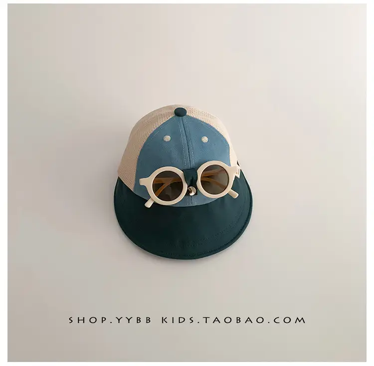 Kids Cap Sunglasses Breathable Mesh Blue Beige Red — feature 18