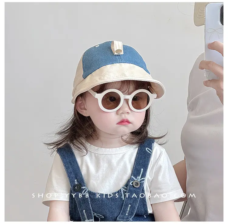 Kids Cap Sunglasses Breathable Mesh Blue Beige Red — feature 3